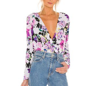 NWT BCBG Matte Jersey Bodysuit in Multicolor XXS